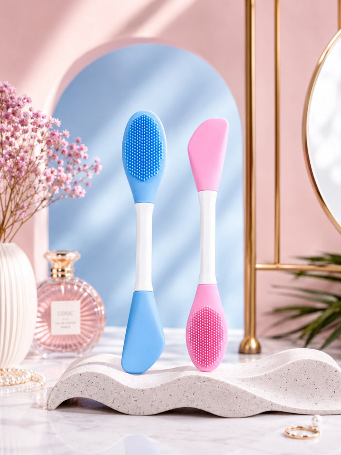 2-in-1 Face Cleansing Brush & Skincare Spatula