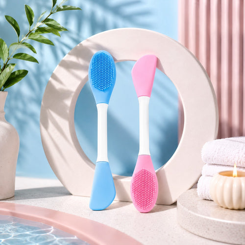 2-in-1 Face Cleansing Brush & Skincare Spatula
