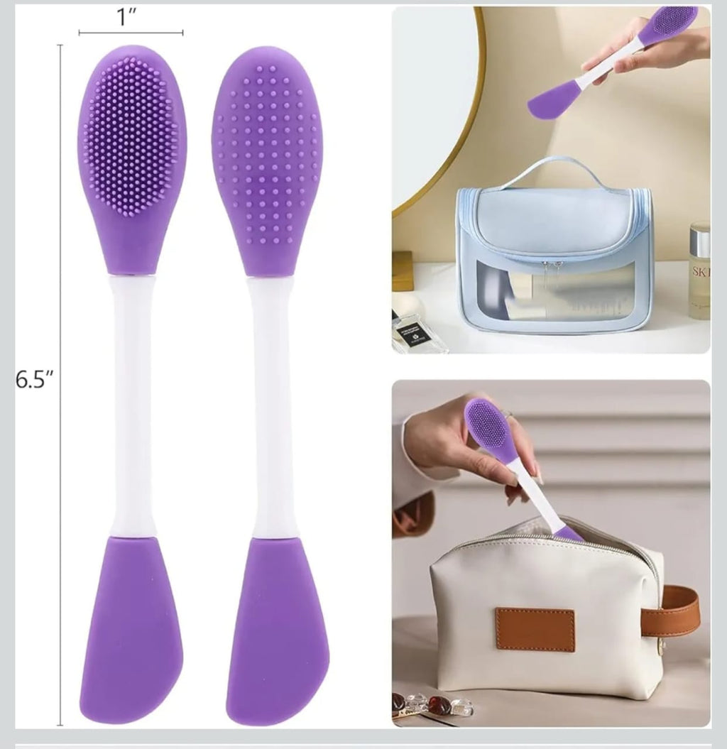 2-in-1 Face Cleansing Brush & Skincare Spatula